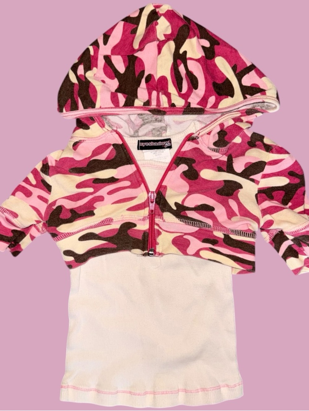 Vintage Y2K Eyeshadow Girls Streetwear Top Girls Size 6 Long Sleeve Shirt